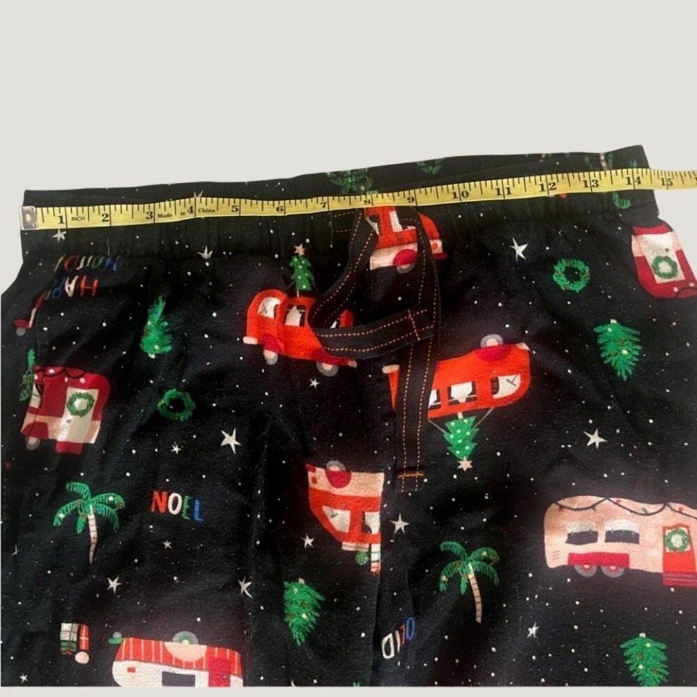 Old Navy Womens Holiday Camper Pajama Pants Black Flannel Christmas Lounge Small - Picture 6 of 8
